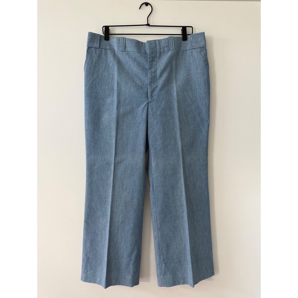 Vintage Wide Leg Trousers Broomsticks 36x29 Rockabilly Retro Slacks Pants 70's